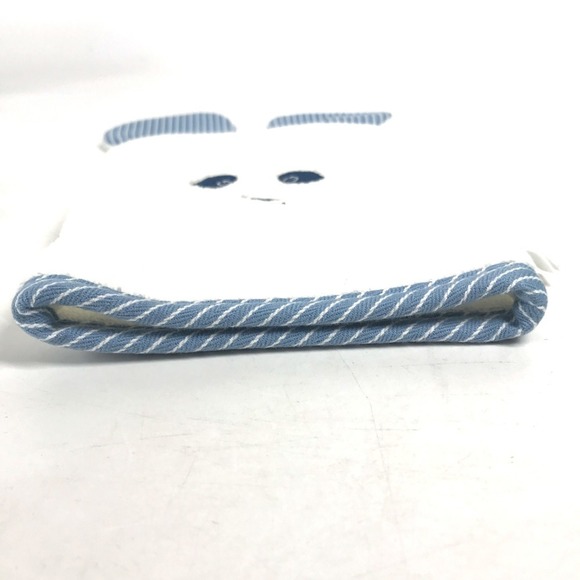 HERMES Baby Mitten Panda Washcloth Pass-Through Body Towel Cotton Kids Blue - Picture 5 of 11